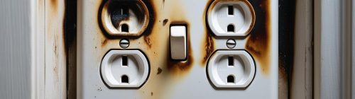 two prong outlet burned two prong outlet burned